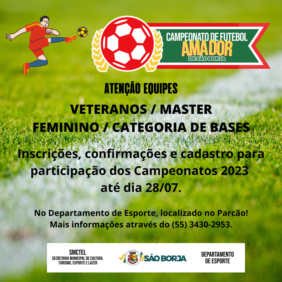 FUTEBOL - Campeonato Amador ganha aplicativo gratuito com informações sobre  as 12 equipes e dados de todas as partidas